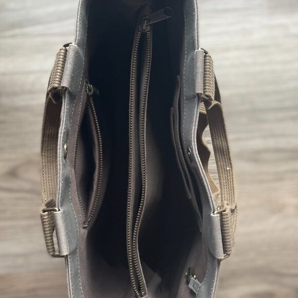 FEED brand Canvas Work Bag/Tote - Army Green $80 - Picture 5 of 14